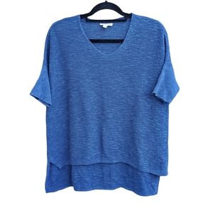 Eileen Fisher Blue V-Neck Top
